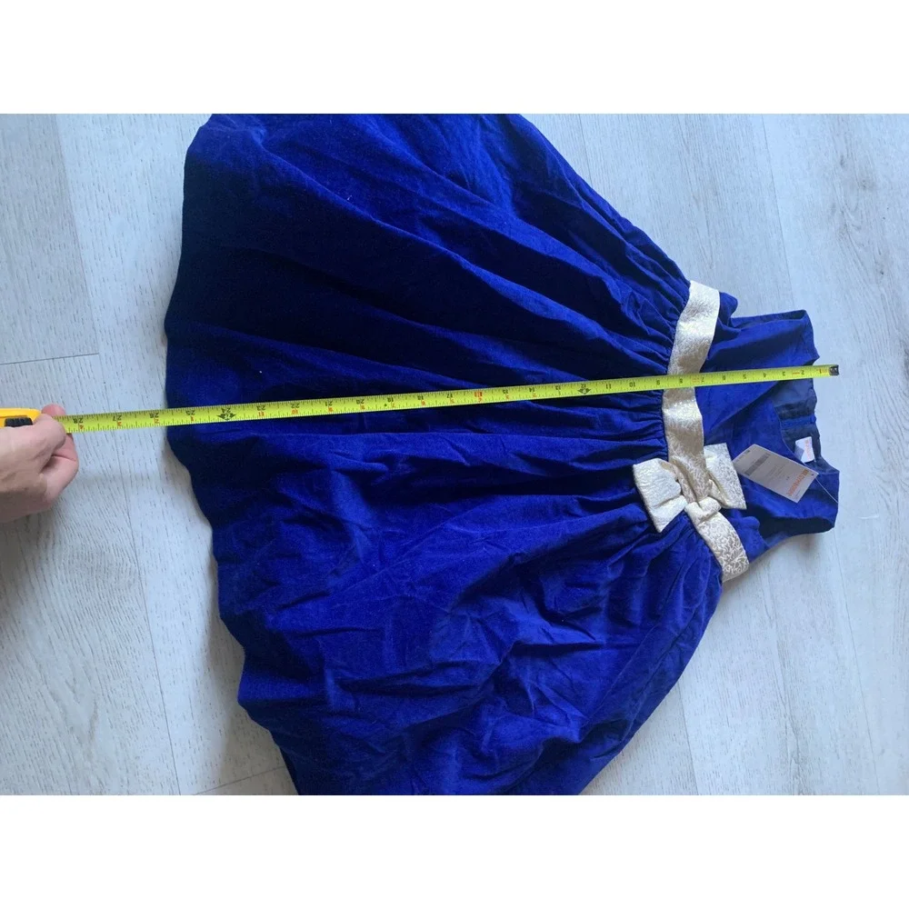 Gymboree Royal blue velvet dress girls sz 5T NWT Christmas‎ holidays formal